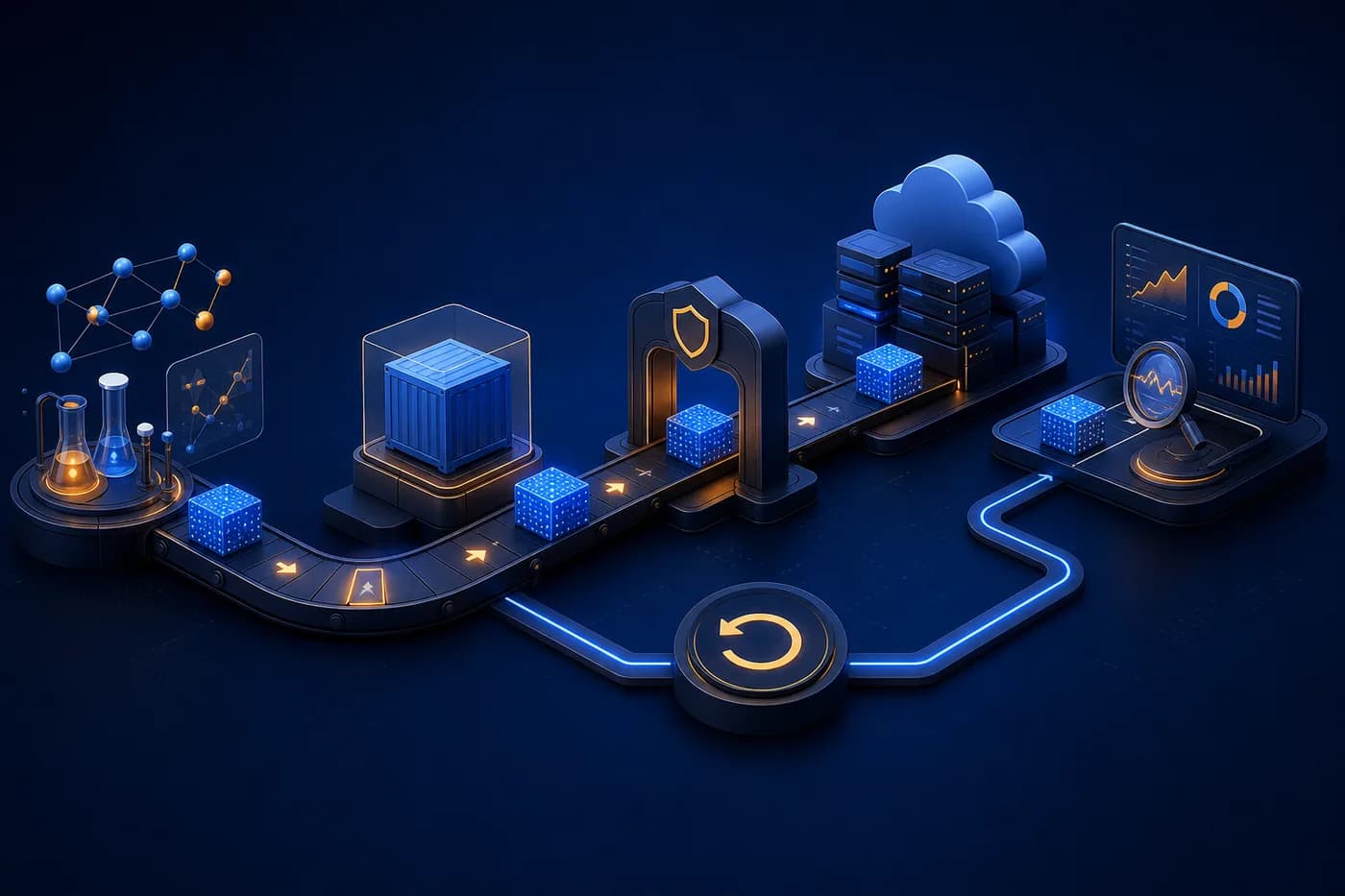 Professional MLOps & LLMOps course illustration for FutureEdgeAI Academy