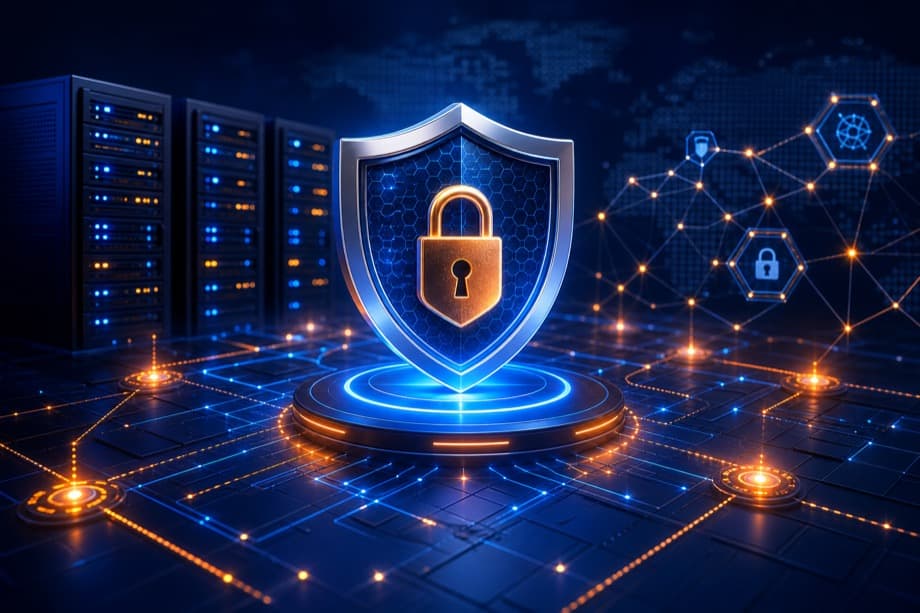 Cybersecurity & Network Security Foundations course illustration at Brightnest AI Academy